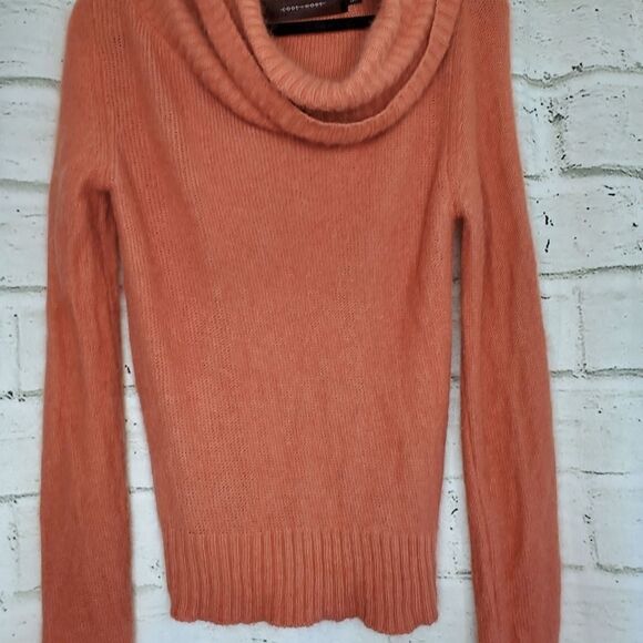 Code x mode Orange Fuzzy Cowl Neck Sweater medium - Picture 8 of 10